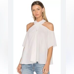 A.L.C Kayley Cold Shoulder 100% Silk Blouse